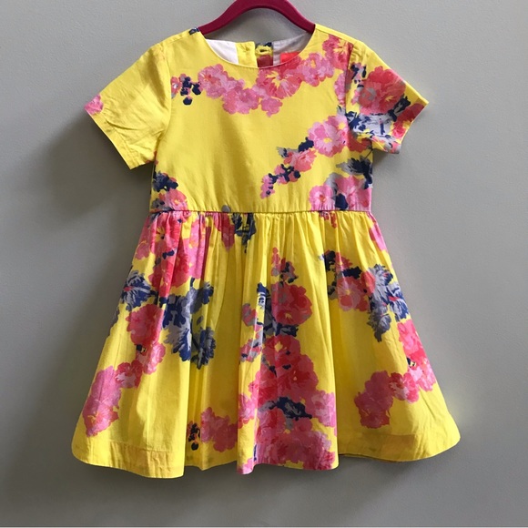 Joules Other - Joules yellow floral dress, size 5y.